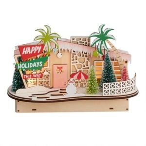 World Market Mid Century Modern Atomic House LED Light Up Christmas Decor